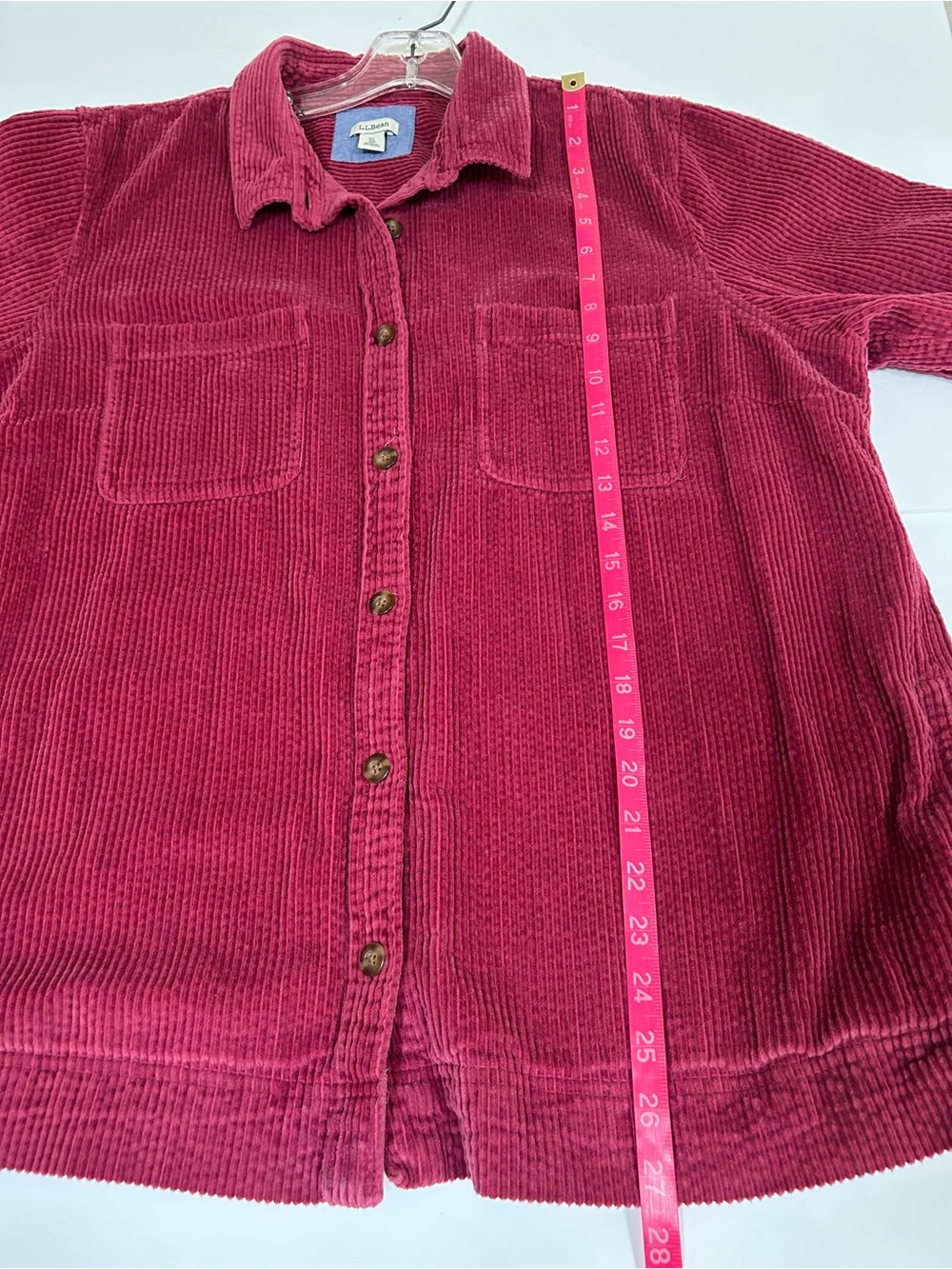 LL Bean Corduroy Button Front Shirt Jacket Size XL - Picture 10 of 14